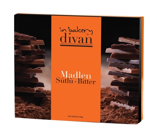 [7009727] Divan Chocolate, Madlen Milk and Dark, Chocolate Box, 17.6oz (500g) x 12pcs - 7009727