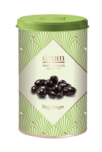 [7009166] Divan Chocolate Coated, Dragee Mix (Pistachio-Hazelnut-Almond), Round Tin Container, 6oz (170g) x 12pcs - 7009166