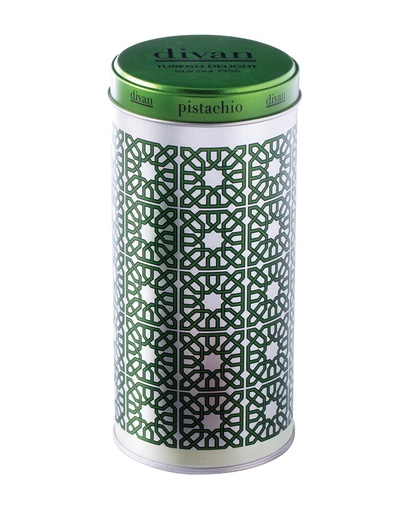 [7008645] Divan Loqum, Individually Wrapped Pistachios, Round Tin Container, 20pcs, 4.9oz (140g) x 12pcs - 7008645