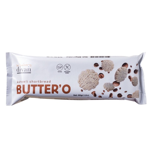 [7008433] Divan Cookie, Coffee, Butter'o Scottish Shortbread, Flow Pack, 2.8oz (80g) x 12pcs - 7008433