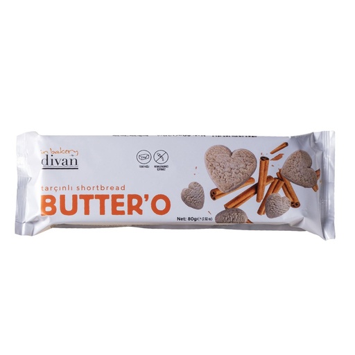 [7008423] Divan Cookie, Cinnamon, Butter'o Scottish Shortbread, Flow Pack, 2.8oz (80g) x 12pcs - 7008423