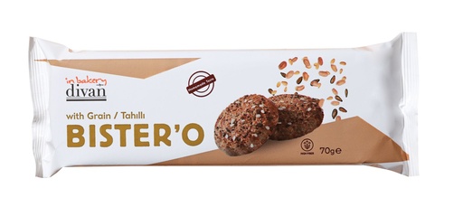 [7006926] Divan Cookie, Multi Grain Salted, Bister'o, Flow Pack, 2.5oz (70g) x 12pcs - 7006926