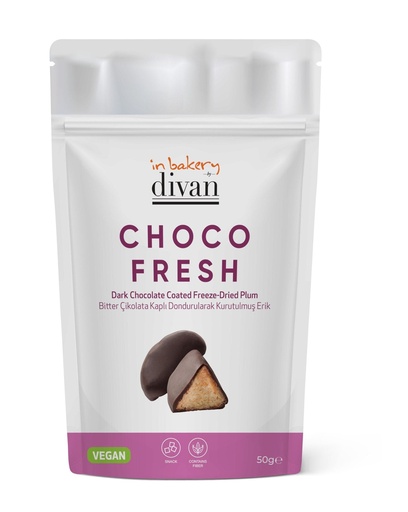 [7006750] Divan Chocolate Coated, Freeze Dried Plum, Doypack, 1.8oz (50g) x 10pcs - 7006750