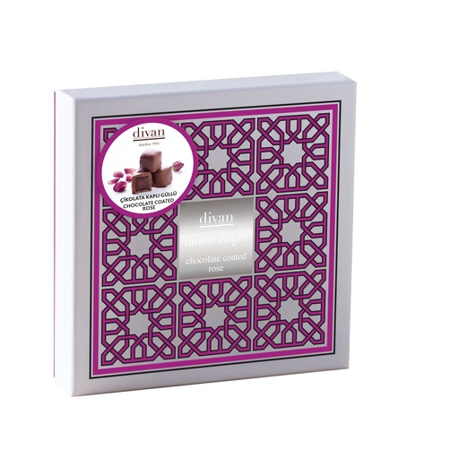 [7005770] Divan Loqum, Chocolate Coated Rose, Selcuk Collection, Purple, Box, 9.7oz (275g) x 12pcs - 7005770