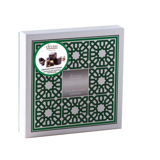 [7005766] Divan Loqum, Chocolate Coated Pistachio, Selcuk Collection, Dark Green, Box, 9.7oz (275g) x 12pcs - 7005766