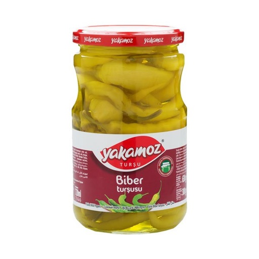 [5346] Yakamoz, Pickles, Lombardi Peppers, Glass Jar, 720ml x 12 - 5346