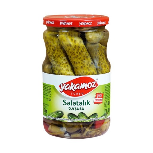 [5223] Yakamoz, Pickles, Gherkins (Salatalik), No. 2, Glass Jar, 720ml x 12 - 5223