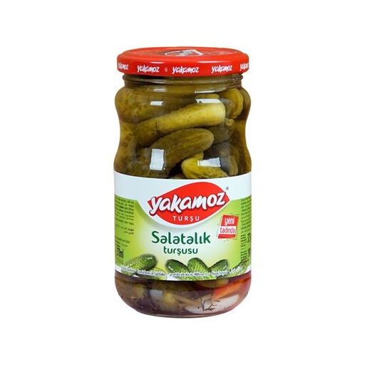 [7371] Yakamoz, Pickles, Gherkins (Cubuk), No. 00, Glass Jar, 370ml x 12 - 7371