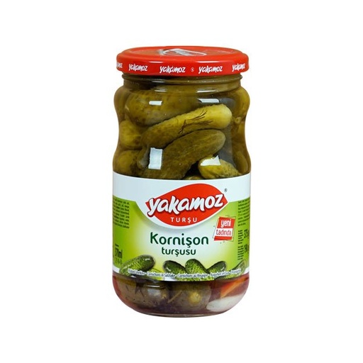 [7104] Yakamoz, Pickles, Cornichons, Gherkins (Kornison), No. 0, Glass Jar, 370ml x 12 - 7104