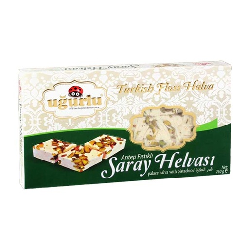 [310] Ugurlu Tereyagli Antep Fistikli Saray Helvasi 250g x 18 - 310