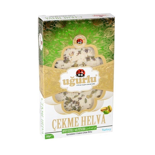 [210] Ugurlu Antep Fistikli Cekme Helva 240g x 18 - 210