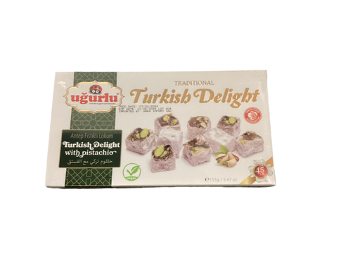 [480] Ugurlu Toz Fistikli Lokum (Pistachio Turkish Delight) 155g x 27 - 480