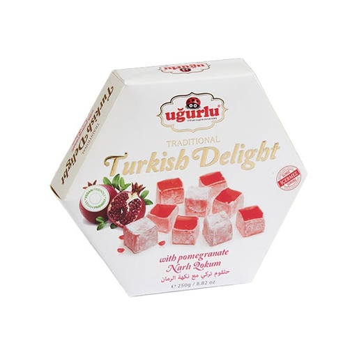 [494] Ugurlu Altigen Nar Aromali Lokum 250g x 12 - 494