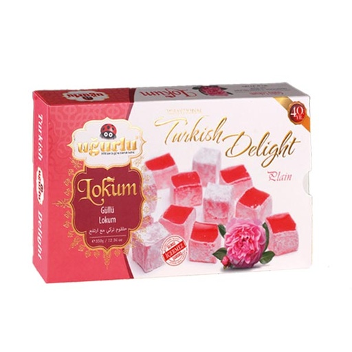 [369] Ugurlu Gullu Lokum (Pudra Sekerli) 350g x 12 - 369