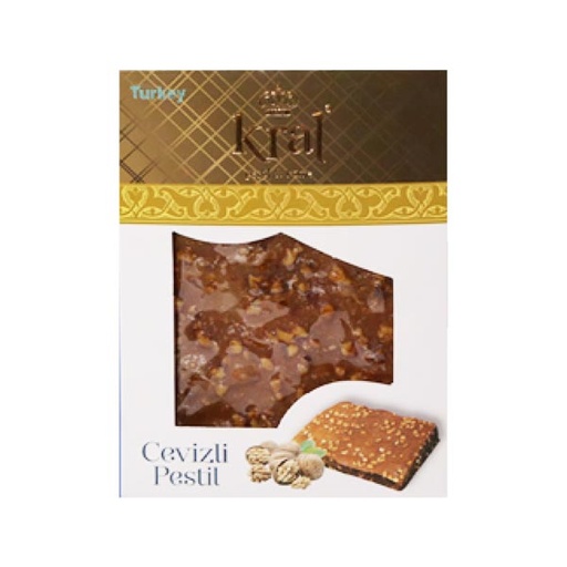 [KR02] Kral Cevizli Pestil, Fruit Pastille with Walnut, 350gr x 16 - KR02