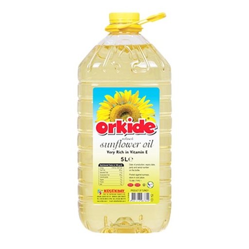 [OR03] Orkide Refined Sunflower Oil, 5lt x 4, Plastic Bottle - OR03