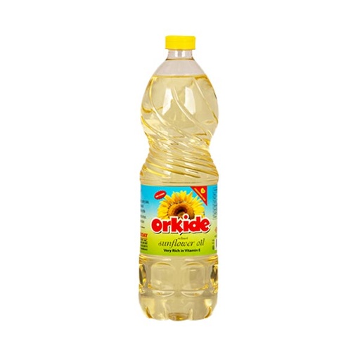 [OR01] Orkide Refined Sunflower Oil, 1lt x 12, Plastic Bottle - OR01
